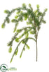 Silk Plants Direct Norway Spruce Hanging Spray - Green - Pack of 6