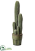 Silk Plants Direct Column Cactus - Green - Pack of 2