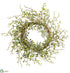 Silk Plants Direct Mini Leaf Wreath - Green - Pack of 12