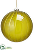 Silk Plants Direct Glass Ball Ornament - Green - Pack of 1