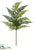 Leather Fern Spray - Green - Pack of 6