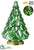 Battery Operated Glass Tree With Light - Green - Pack of 4