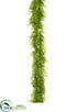 Silk Plants Direct Curly Fern Garland - Green - Pack of 2