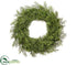 Silk Plants Direct Cedar Wreath - Green - Pack of 2