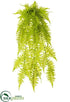 Silk Plants Direct Boston Fern Hanging Bush - Green - Pack of 6