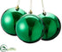 Silk Plants Direct Plastic Ball Ornament - Green - Pack of 12
