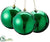 Plastic Ball Ornament - Green - Pack of 12