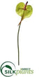 Silk Plants Direct Anthurium Spray - Green - Pack of 12