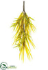Silk Plants Direct Plastic Rice, Grass Door Swag - Mustard Green - Pack of 2
