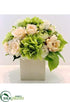 Silk Plants Direct Peony, Rose, Hydrangea Arrangement - Peach Green - Pack of 1