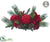 Hydrangea, Amaryllis, Berry , Cone, Pine Centerpiece - Red Green - Pack of 1