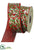 Sequin Ribbon - Red Green - Pack of 6