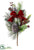 Iced Berry, Pine Cone, Pine Spray - Red Green - Pack of 4