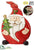 Battery Operated Santa With Light - Red Green - Pack of 1