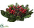 Berry, Pine Cone, Pine Centerpiece - Red Green - Pack of 4