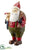 Santa With Gift Stocking - Red Green - Pack of 2