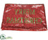 Silk Plants Direct Sequin Merry Christmas Placemat - Red Green - Pack of 12
