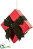 Silk Plants Direct Gift Box Ornament - Red Green - Pack of 12