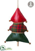 Silk Plants Direct Plaid Tree Ornament - Red Green - Pack of 6