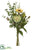 Sunflower, Protea,  Eucalyptus Drop in Bundle - Yellow Green - Pack of 4
