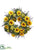 Sunflower, Artichoke,  Lavender Wreath - Yellow Green - Pack of 1
