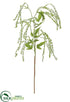 Silk Plants Direct Amaranthus Hanging Spray - White Green - Pack of 12