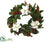 Magnolia, Berry, Pine Cone Wreath - White Green - Pack of 4