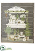 Silk Plants Direct Wintergreen Farms Wall Decor - White Green - Pack of 4