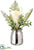 Calla Lily, Fern - White Green - Pack of 12