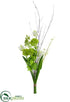 Silk Plants Direct Tulip, Snowball, Twig Bundle - White Green - Pack of 4