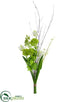 Silk Plants Direct Tulip, Snowball, Twig Bundle - White Green - Pack of 4