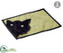 Silk Plants Direct Cat Placemat - Black Green - Pack of 6