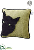 Silk Plants Direct Cat Pillow - Black Green - Pack of 6