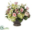 Silk Plants Direct Hydrangea,  Ranunculus - Pink Green - Pack of 1