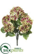 Silk Plants Direct Hydrangea Bush - Pink Green - Pack of 6