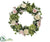 Hydrangea, Rose Wreath - Pink Green - Pack of 4