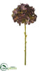 Silk Plants Direct Hydrangea Spray - Plum Green - Pack of 36