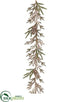 Silk Plants Direct Berry, Pine Cone, Pine Garland - Gold Green - Pack of 2