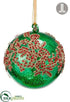 Silk Plants Direct Ball Ornament - Gold Green - Pack of 6