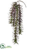 Silk Plants Direct Bromeliad Leaf Hanging Spray - Eggplant Green - Pack of 4
