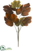 Silk Plants Direct Fig Leaf Spray - Brown Green - Pack of 12