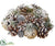 Glittered Pine Cone, Pine Candleholder With Glass - Brown Green - Pack of 6