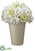Silk Plants Direct Rose - Cream Green - Pack of 4