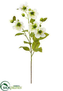 Chinese Hibiscus Spray - Cream Green - Pack of 12