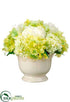 Silk Plants Direct Hydrangea - Cream Green - Pack of 6