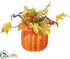 Silk Plants Direct Maple, Berry, Acorn - Orange Green - Pack of 6