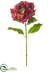 Silk Plants Direct Large Hydrangea Spray Crimsgon - Crimson Green - Pack of 6