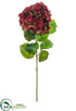 Silk Plants Direct Hydrangea Spray - Burgundy Green - Pack of 12