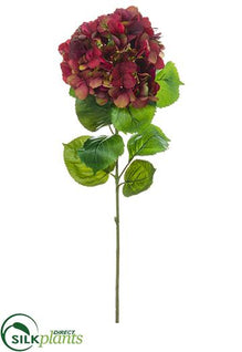 Hydrangea Spray - Burgundy Green - Pack of 12