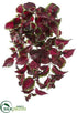 Silk Plants Direct UV Protected Coleus Hanging Bush - Burgundy Green - Pack of 6